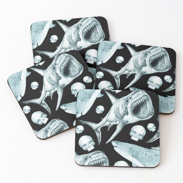 Item preview, Sharks and Skulls designed and sold by Flower Magic .