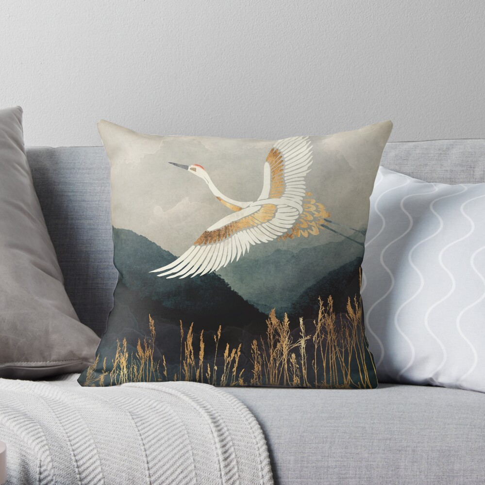 Elegant Flight Throw Pillow