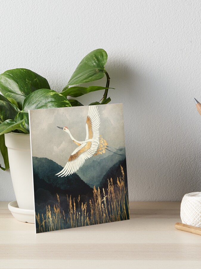 Thumbnail 1 of 2, Art Board Print, Elegant Flight designed and sold by spacefrogdesign.