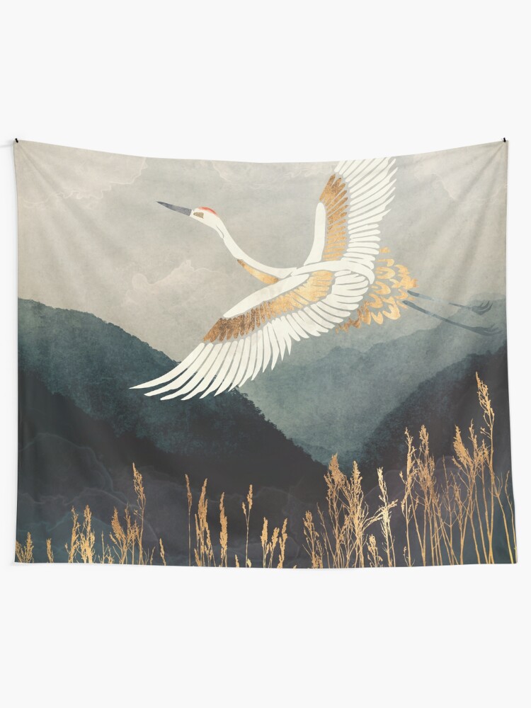 Alternate view of Elegant Flight Tapestry