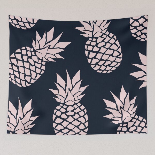 Item preview, Hawaii Tropical Pineapple, Pink and Navy Blue designed and sold by meggydesigns.