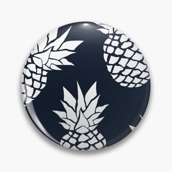 Artikelvorschau, Pineapple, Tropical Hawaii, Navy Blue and White entworfen und verkauft von meggydesigns.
