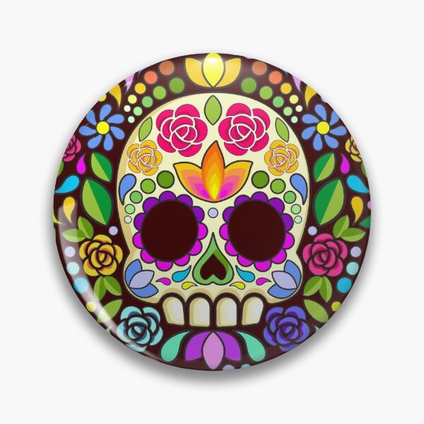 Item preview, Sugar Skull Floral Art Mexican Calaveras Seamless Pattern  designed and sold by BluedarkArt.