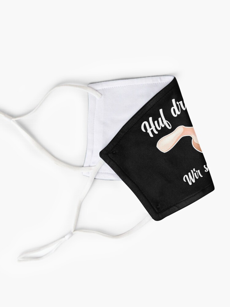 Alternative Ansicht von HUF DRAUF Wir schaffen das motivierender Spruch Geschenk mit Pferd Design Maske