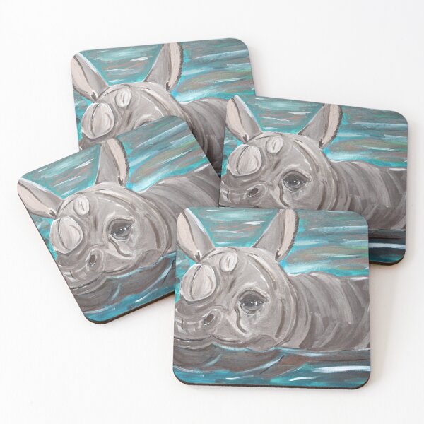 Item preview, Indian Rhino - Acrylic Print designed and sold by bellamousse design co.
