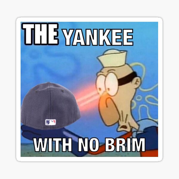 the yankee with no brim Sticker for Sale by nofurries