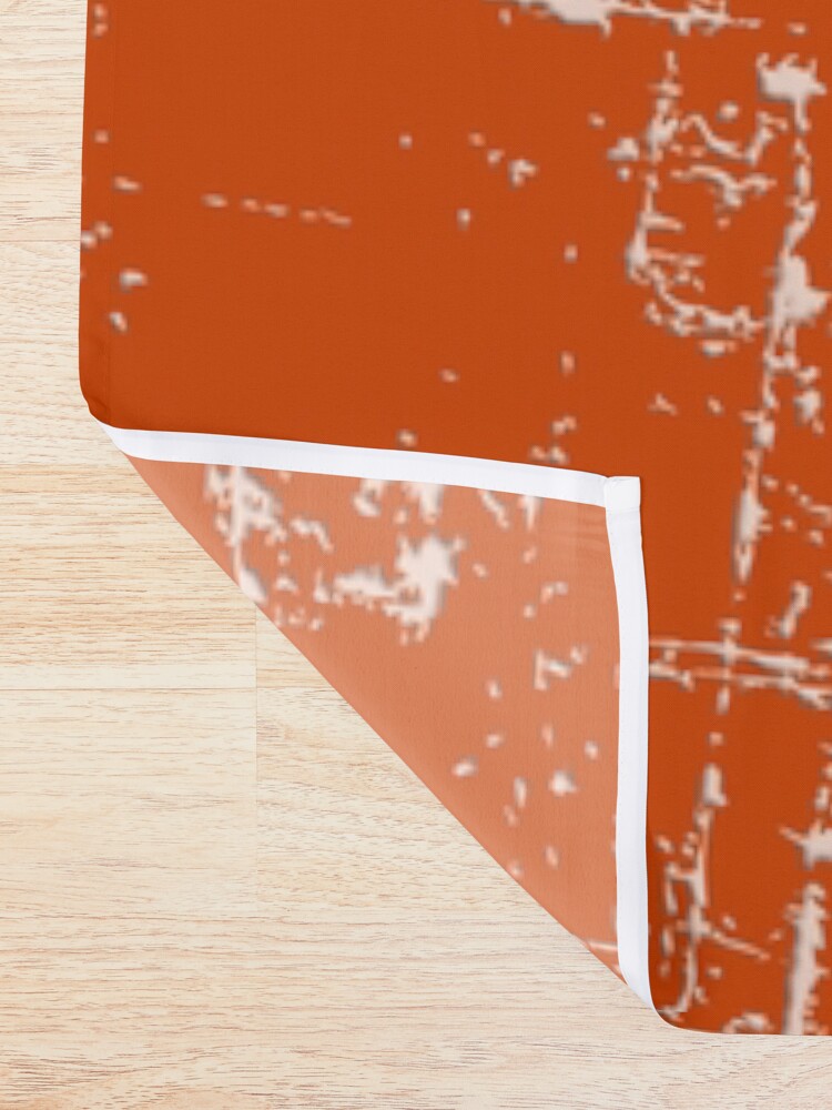Alternate view of Burnt Orange Grunge Design Shower Curtain