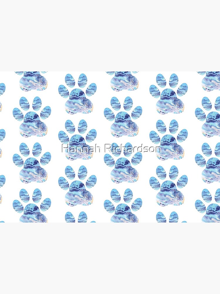 Cute Dog Paw Print Marble Print by Richardsonh25