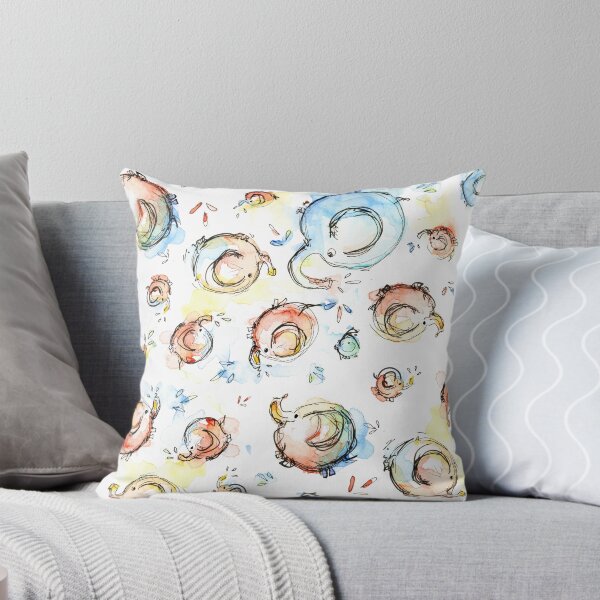 Item preview, Funny Elephants Pattern Watercolor designed and sold by Olga Shvartsur.