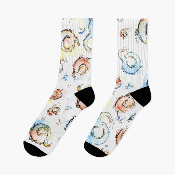 Item preview, Funny Elephants Pattern Watercolor designed and sold by Olga Shvartsur.