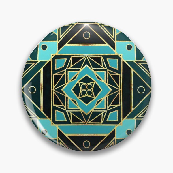 Item preview, Art Deco With Gold & Teal  designed and sold by TigaTiga.