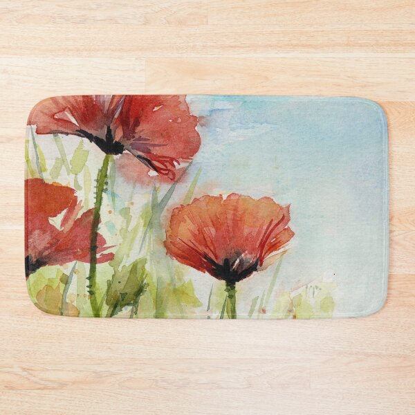 Item preview, Red Poppy Watercolor designed and sold by Olga Shvartsur.