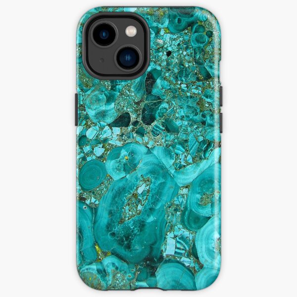  Marble Turquoise Blue Gold iPhone Tough Case