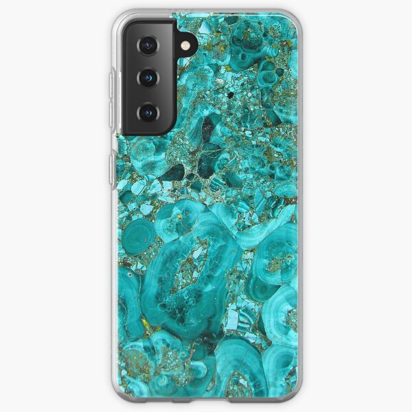 Marble Turquoise Blue Gold Samsung Galaxy Soft Case