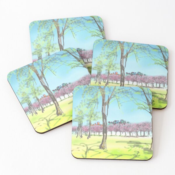 Item preview, Edinburgh Cherry blossom on the Meadows today designed and sold by Helen Imogen Field.