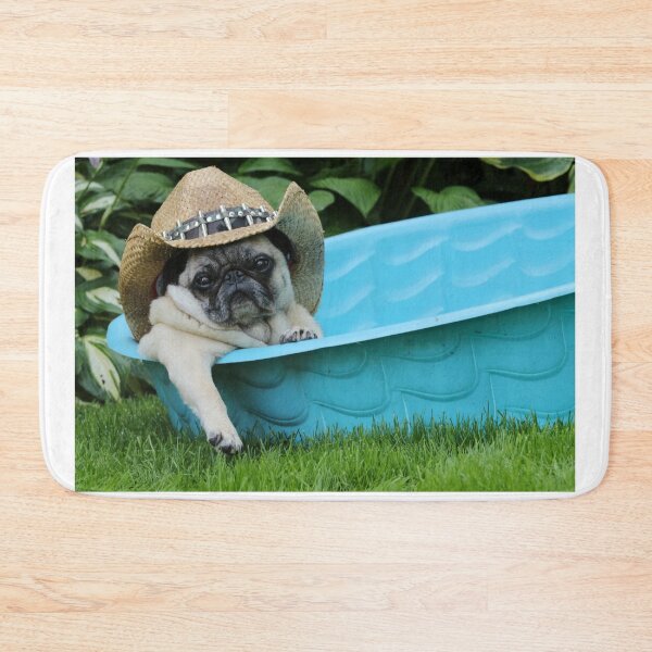 Item preview, Igor Cowboy Pug in Pool designed and sold by IgorandZombie.