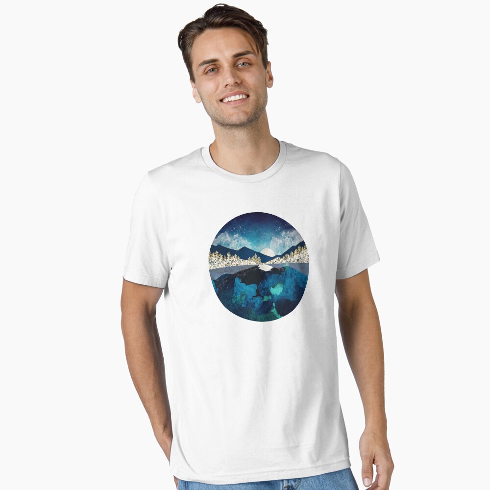 Vista previa del artículo con la obra «Camiseta esencial», diseñado y vendido por spacefrogdesign.