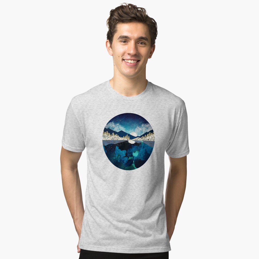 Vista previa del artículo con la obra «Camiseta de tejido mixto», diseñado y vendido por spacefrogdesign.