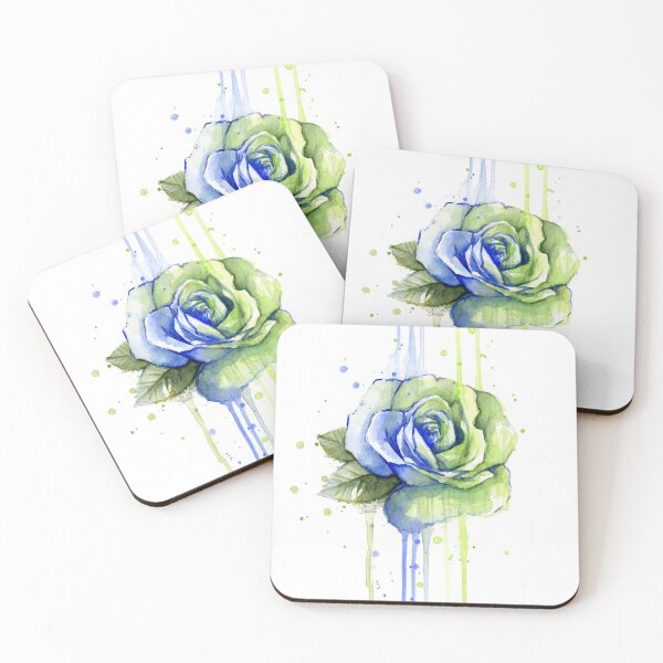 Item preview, Seattle 12th Man Rose Watercolor Painting designed and sold by Olga Shvartsur.