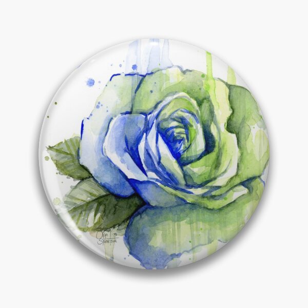 Item preview, Seattle 12th Man Rose Watercolor Painting designed and sold by Olga Shvartsur.