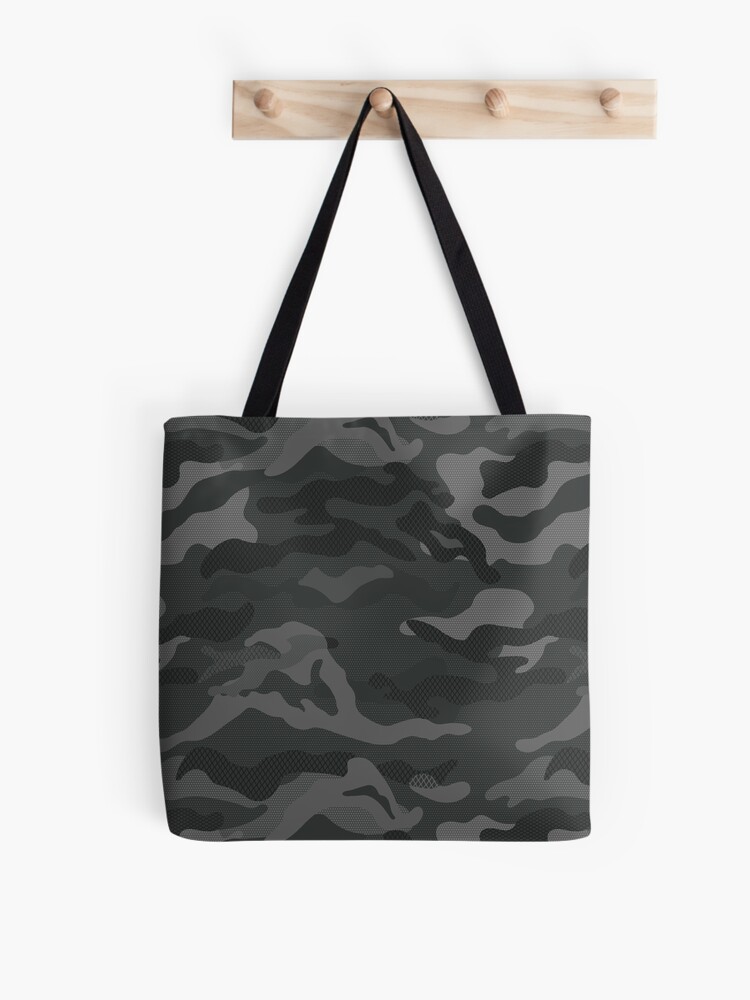 Dark Olive Green & Black Camo Pattern Camouflage | Tote Bag