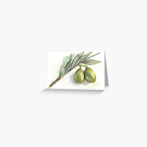 Poster olive branch with olives 