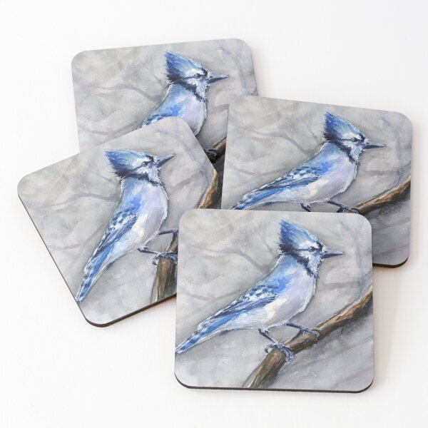 Item preview, Blue Jay Watercolor designed and sold by Olga Shvartsur.