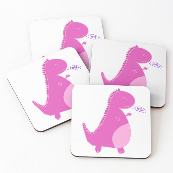 Item preview, Pink dinosaur saying WIG  designed and sold by Red Crate.
