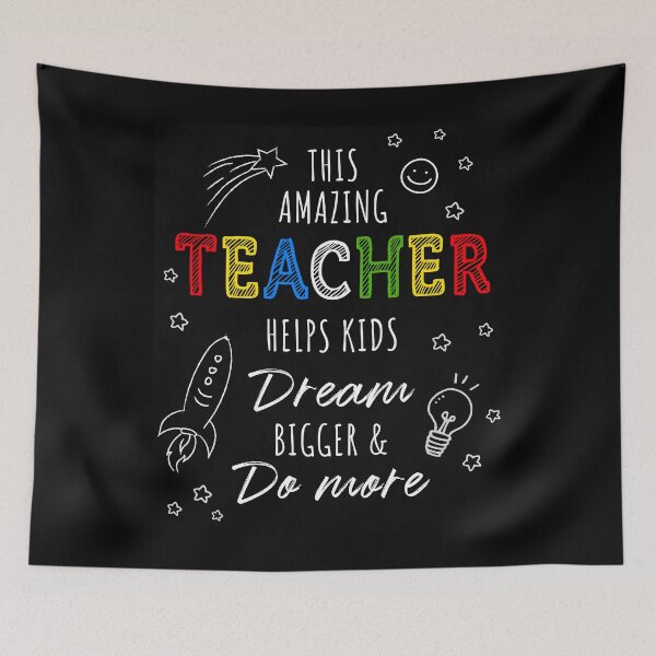 Item preview, Cute Teacher Appreciation Gift Quote Helps Kids Dream Bigger designed and sold by SVShare.