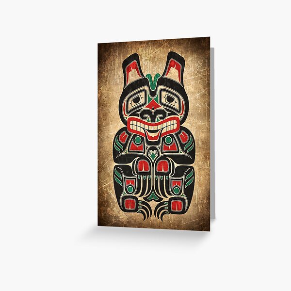 Item preview, Red and Green Haida Spirit Bear designed and sold by JeffBartels.