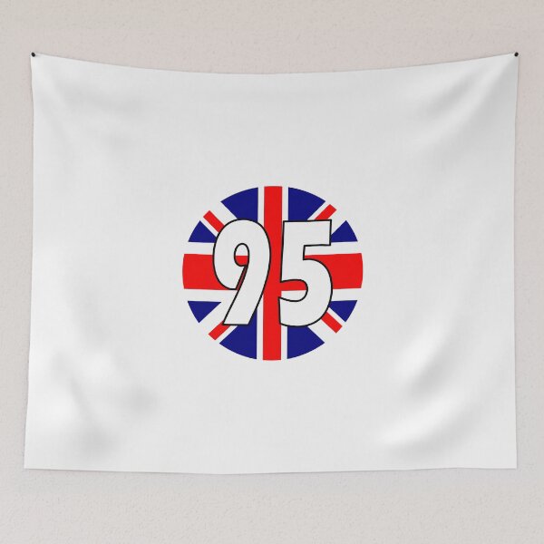 Item preview, UK flag with number 95 - ninety five designed and sold by AllShirts21.