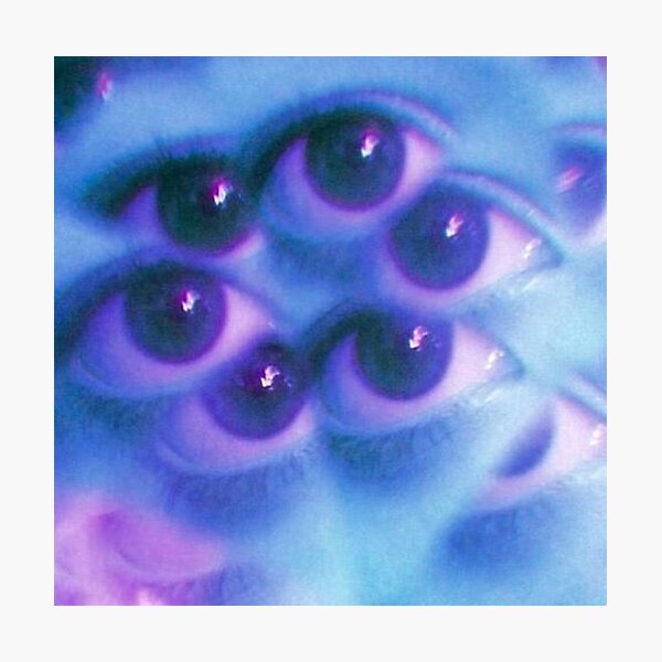 blurred blue eye aesthetic Photographic Print