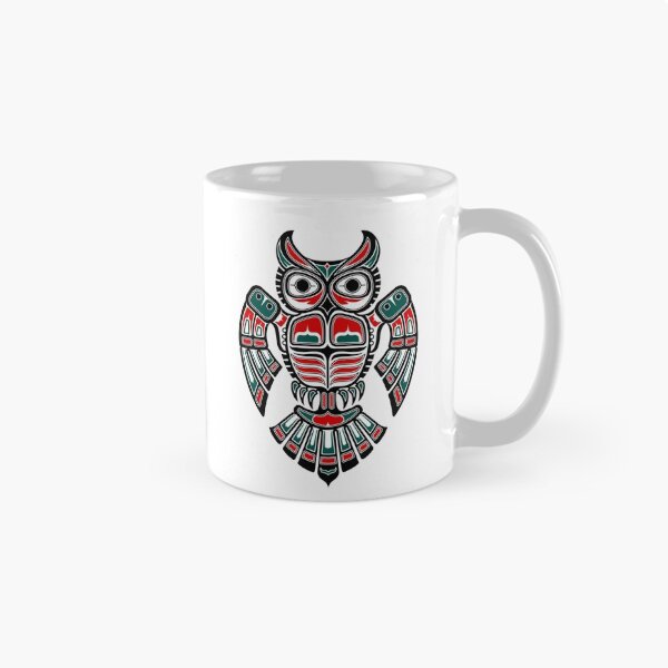 Item preview, Red and Teal Blue Haida Spirit Owl designed and sold by JeffBartels.
