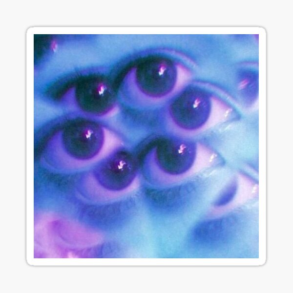 blurred blue eye aesthetic Sticker