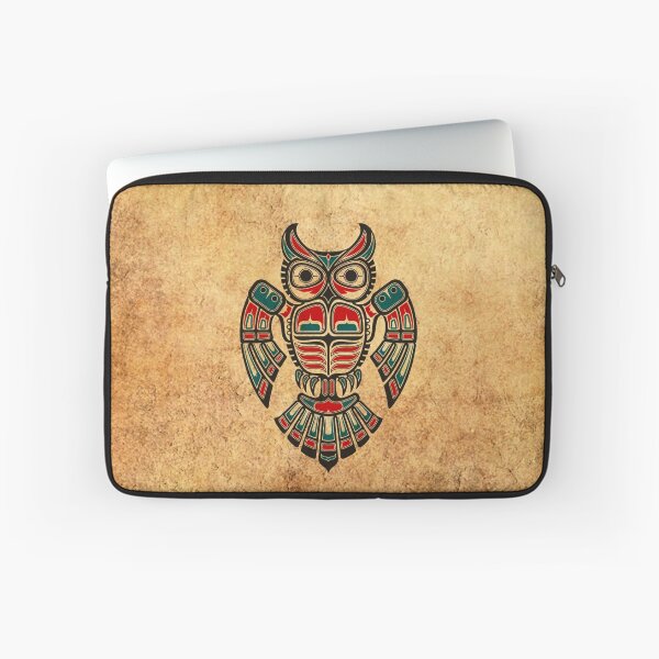 Item preview, Red and Teal Blue Haida Spirit Owl designed and sold by JeffBartels.