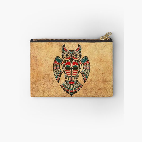 Item preview, Red and Teal Blue Haida Spirit Owl designed and sold by JeffBartels.