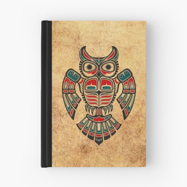 Item preview, Red and Teal Blue Haida Spirit Owl designed and sold by JeffBartels.