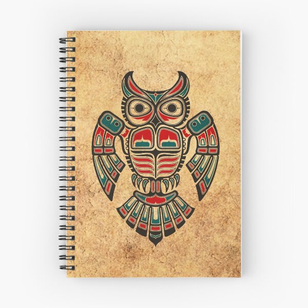 Item preview, Red and Teal Blue Haida Spirit Owl designed and sold by JeffBartels.