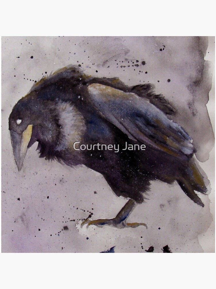 Nevermore - Watercolor Raven by CourtneyMcLain