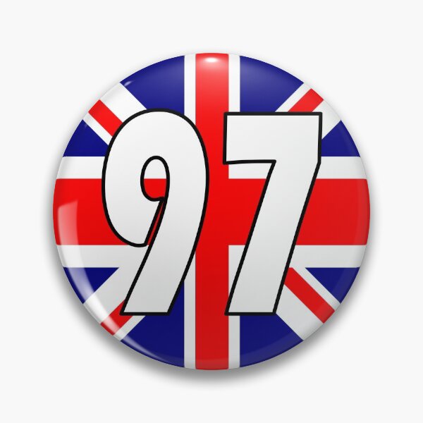 Item preview, UK flag with number 97 - ninety seven designed and sold by AllShirts21.
