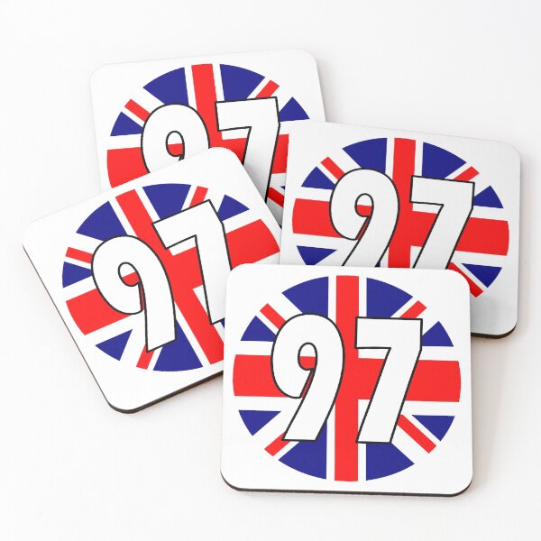 Item preview, UK flag with number 97 - ninety seven designed and sold by AllShirts21.