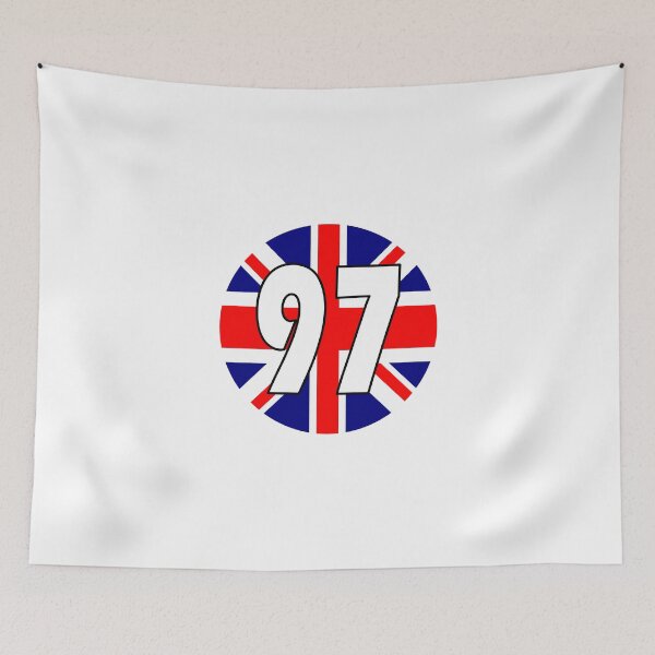 Item preview, UK flag with number 97 - ninety seven designed and sold by AllShirts21.