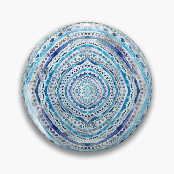 Item preview, BLUE & GREY MANDALA MARBLING designed and sold by TigaTiga.