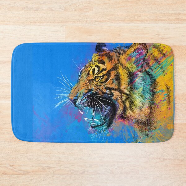 Item preview, Roaring Tiger Colorful Illustration Wild Animal designed and sold by Olga Shvartsur.
