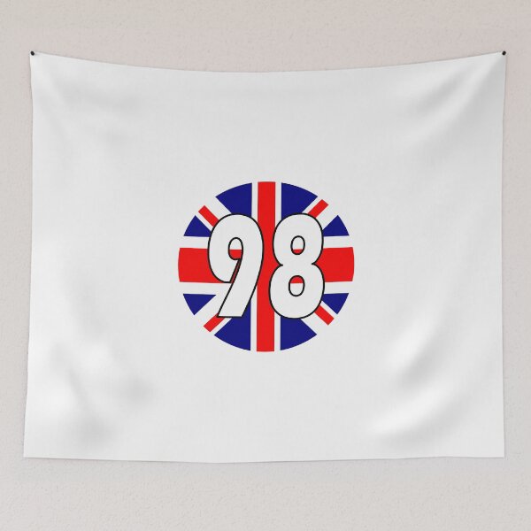 Item preview, UK flag with number 98 - ninety eight designed and sold by AllShirts21.