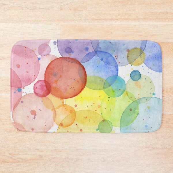 Item preview, Geometric Watercolor Abstract Rainbow Circles designed and sold by Olga Shvartsur.