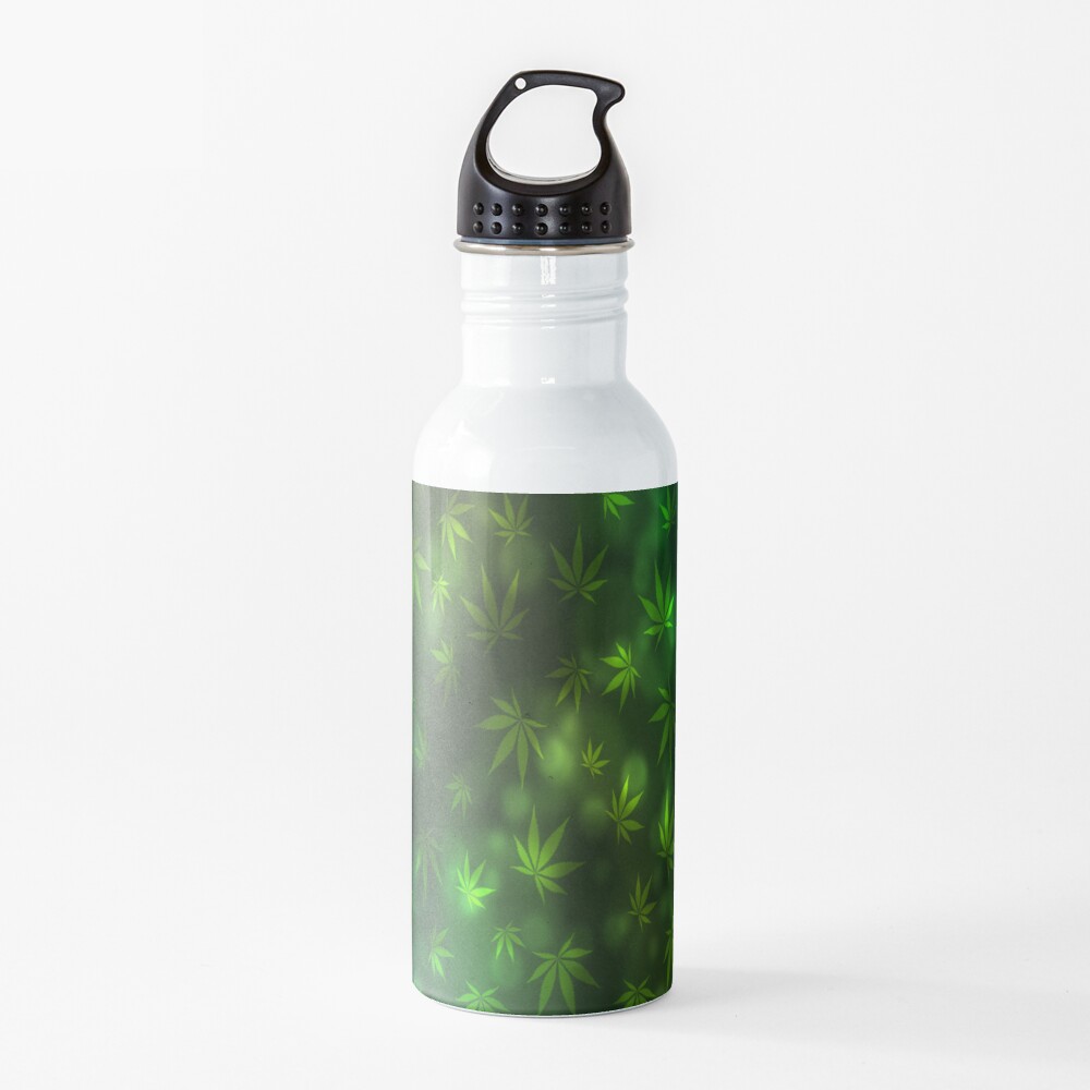 Shining Pot Leaves Water Bottle