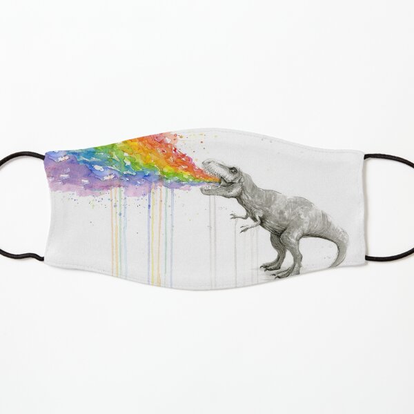 T-Rex Rainbow Puke Kids Mask