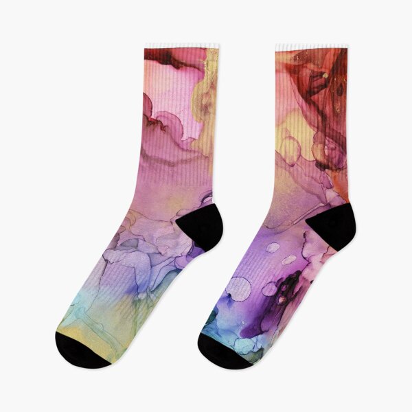 Item preview, Colorful Ink Swirls with Gold Marble designed and sold by Olga Shvartsur.