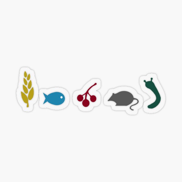 Wingspan Food Inspired Design Transparent Sticker